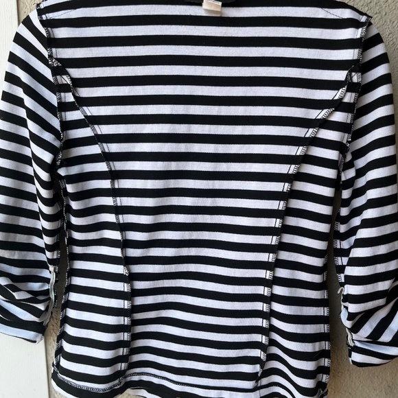 Valia single button jacket B/W stripe blazer - Picture 8 of 13